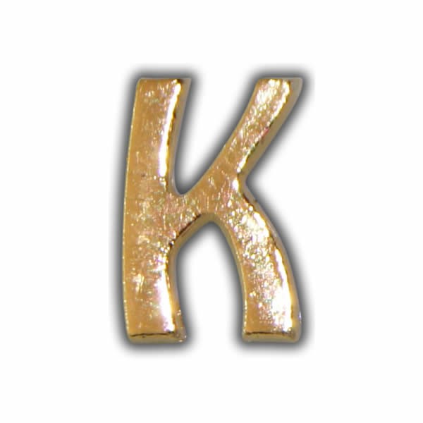 Wachsbuchstabe "K" Gold zum Kerzen beschriften Test