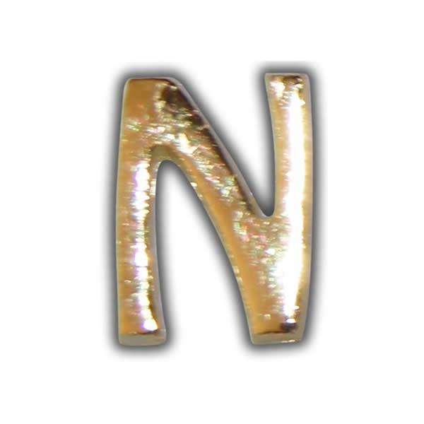 Wachsbuchstabe "N" Gold zum Kerzen beschriften Test