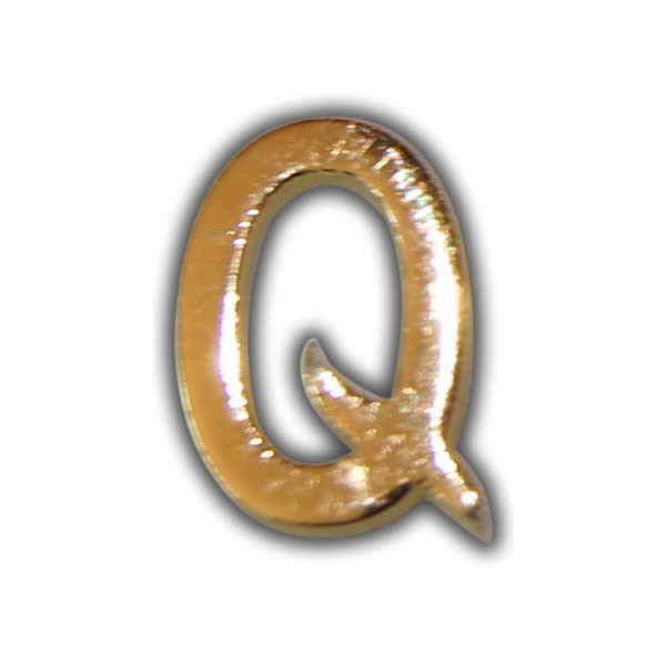 Wachsbuchstabe "Q" Gold zum Kerzen beschriften Test