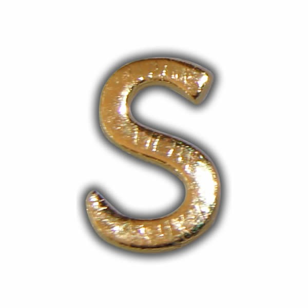 Wachsbuchstabe "S" Gold zum Kerzen beschriften