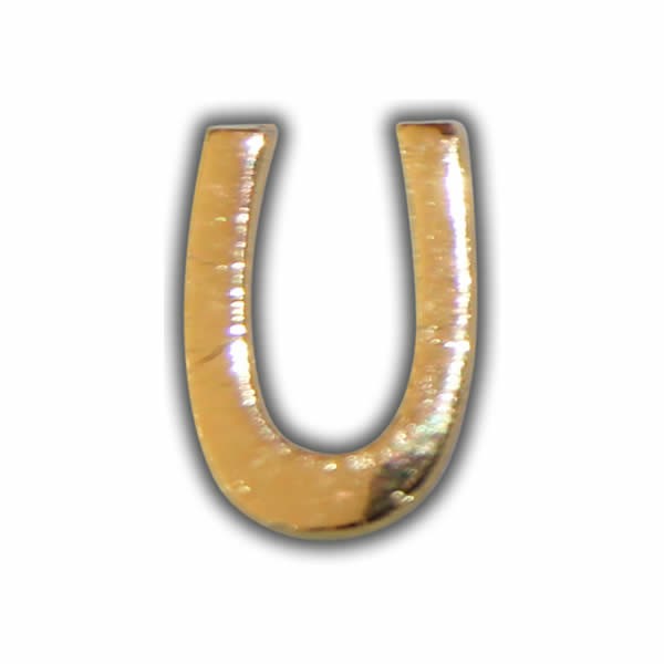 Wachsbuchstabe "U" Gold zum Kerzen beschriften Test
