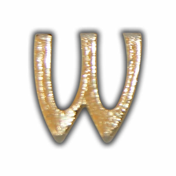 Wachsbuchstabe "W" Gold zum Kerzen beschriften Test