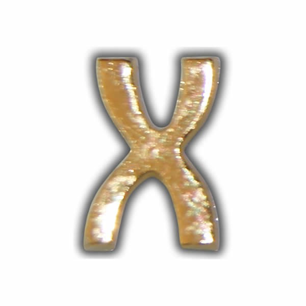 Wachsbuchstabe "X" Gold zum Kerzen beschriften Test