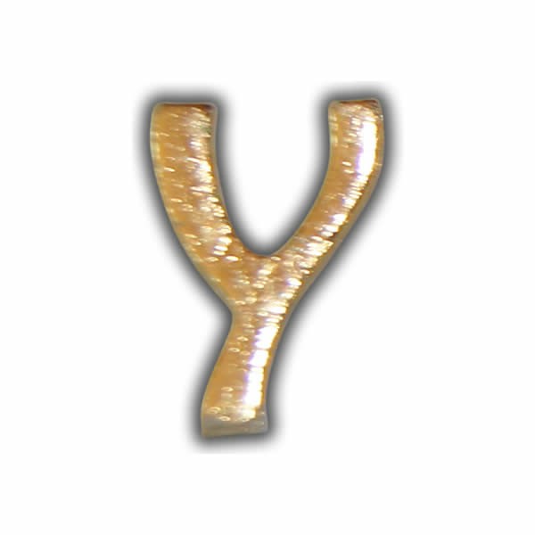 Wachsbuchstabe "Y" Gold zum Kerzen beschriften Test