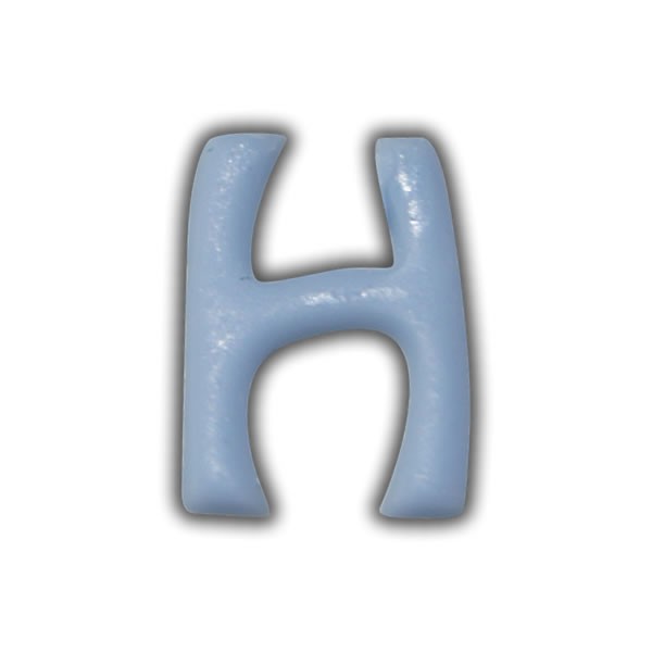 Wachsbuchstaben "H" Hellblau zum Kerzen basteln Test