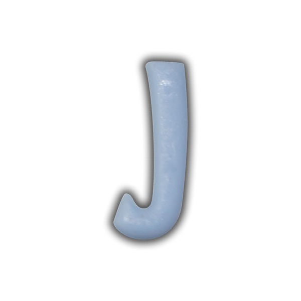 Wachsbuchstaben "J" Hellblau zum Kerzen basteln Test