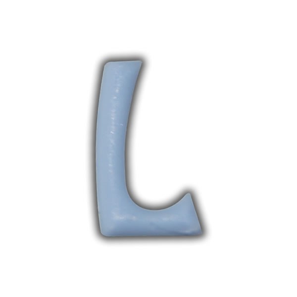 Wachsbuchstaben "L" Hellblau zum Kerzen basteln Test