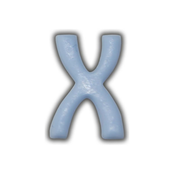 Wachsbuchstaben "X" Hellblau zum Kerzen basteln Test