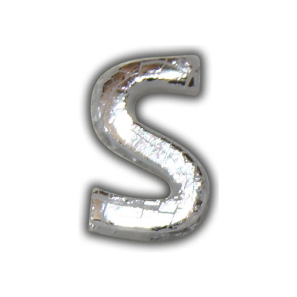 Wachsbuchstaben S in Silber Test