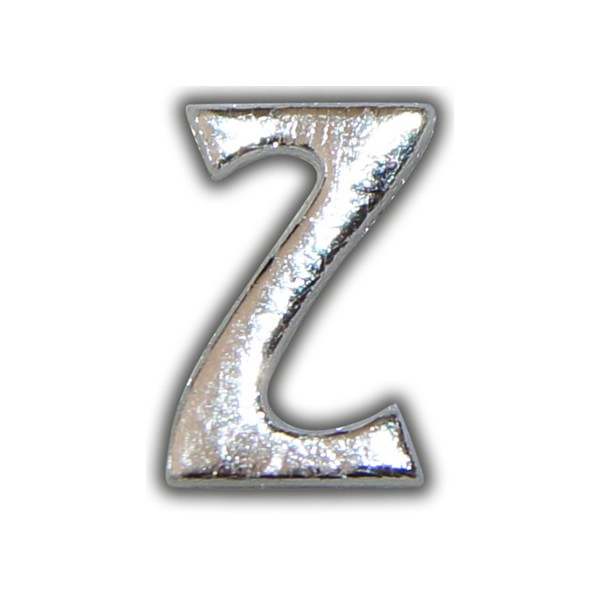 Kerzenbeschriftung-Wachsbuchstabe "Z" Silber-Moderne Schriftart Test