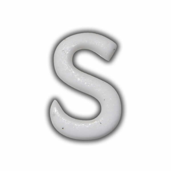 Wachsbuchstaben "S" Weiss für Vintage Kerzen Test