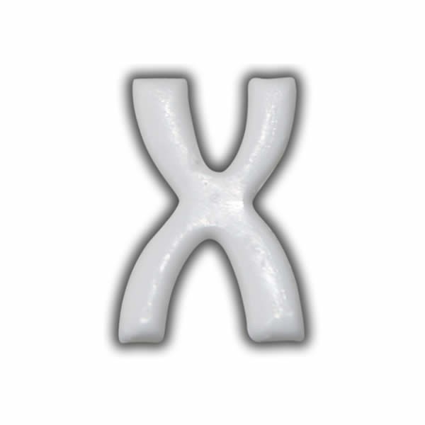 Wachsbuchstaben "X" Weiss für Vintage Kerzen Test