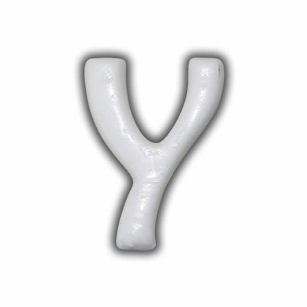 Wachsbuchstaben "Y" Weiss für Vintage Kerzen Test