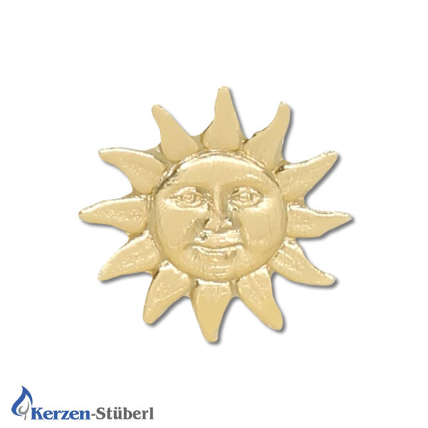 Kerzen verzieren Sonne Gold Test