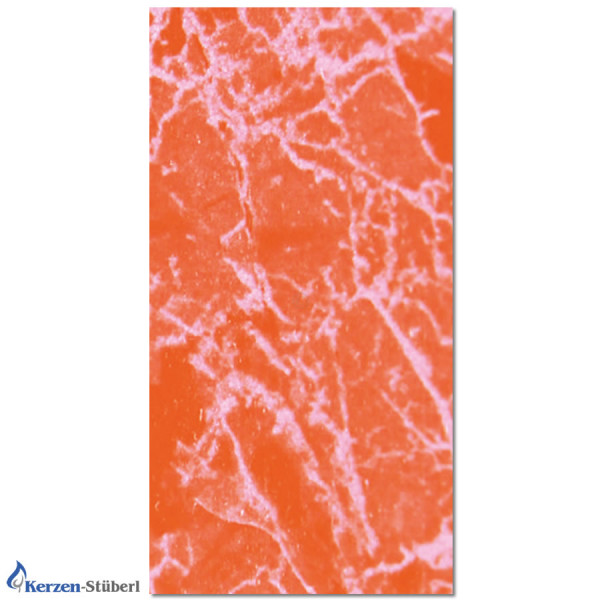 Wachsplatte-Orange-Marmoriert Test