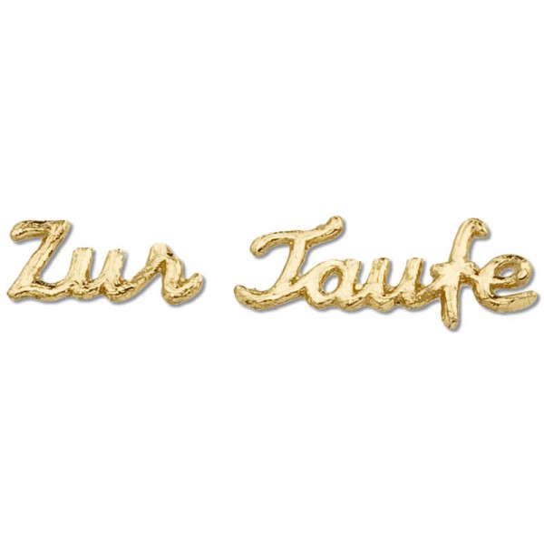 Zur Taufe Schriftzug Gold