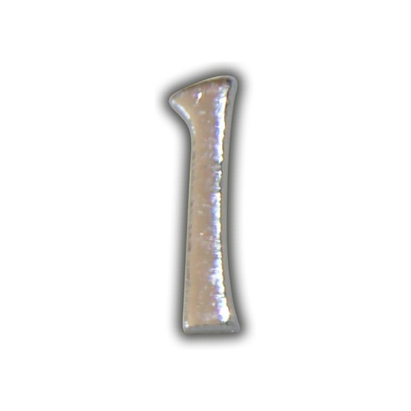 Wachszahl "1" in Silber