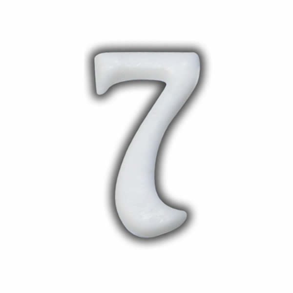 Weiße Wachszahlen #7 für Vintage-Kerzen Test