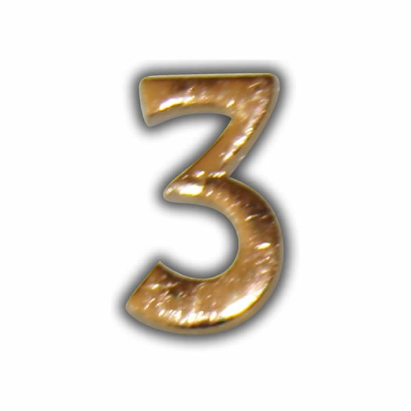 Wachszahl "3-Nummer Drei" in Gold Test