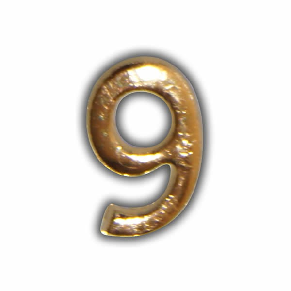 Wachszahl "9-Nummer Neun" in Gold Test