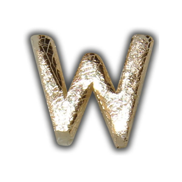 Wachsbuchstabe "W" Gold-Modern Test