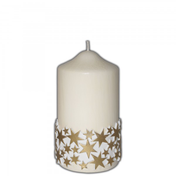 Weihnachtskerze-Little Gold Stars