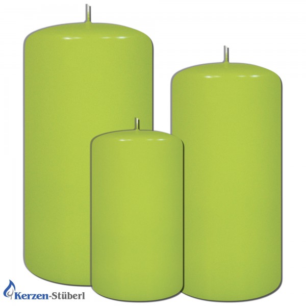 Weihnachtskerze-Adventskerzen-Grün-Limone