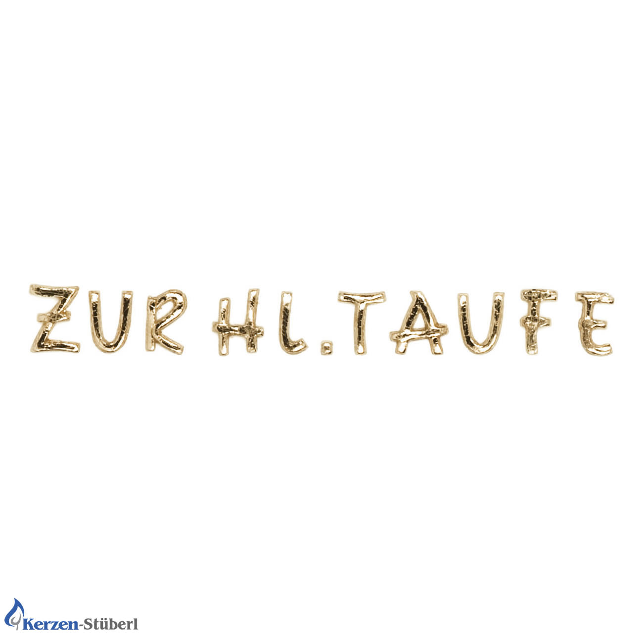Wachsverzierung-Wachsbuchstaben | Zur Taufe hl. Taufe in Gold | Kerzen